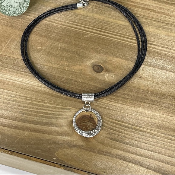 SILPADA Leather & Sterling Silver Necklace N1499 - Picture 6 of 9